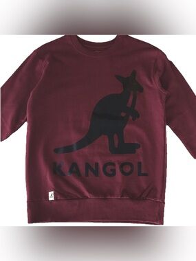 Kangol Mens Burgundy Sweatshirt Crewneck Pullover Size Small